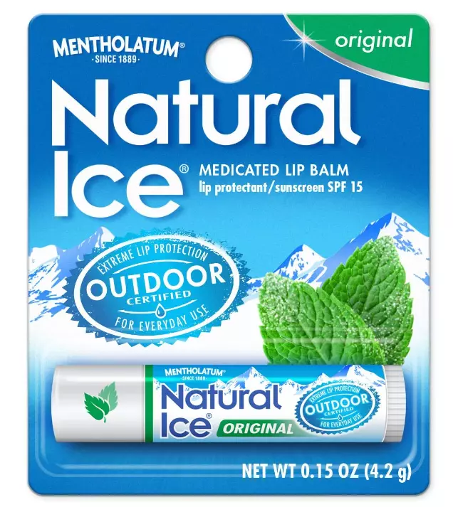 Mentholatum Natural Ice Lip Balm Original Spf 15, 0.15 Oz